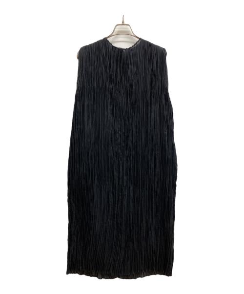 HYKE（ハイク）HYKE (ハイク) ランダムプリーツワンピース ブラック サイズ:1の古着・服飾アイテム