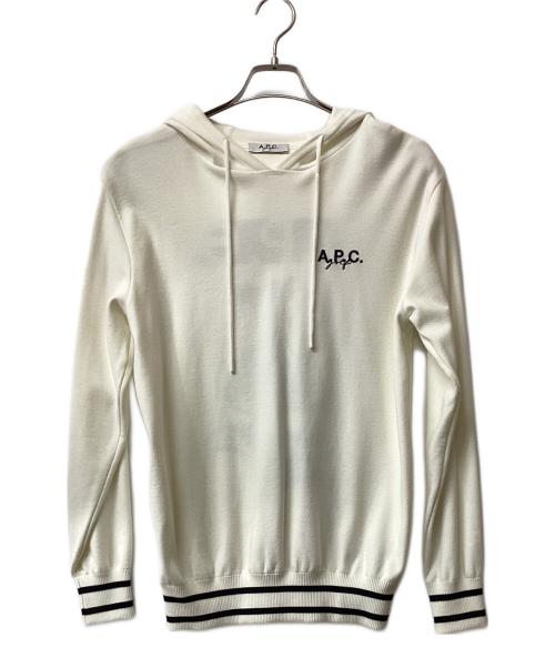 A.P.C. GOLF（アーペーセーゴルフ）A.P.C. GOLF (アーペーセーゴルフ) ゴルフ ニットパーカー ホワイト サイズ:Mの古着・服飾アイテム