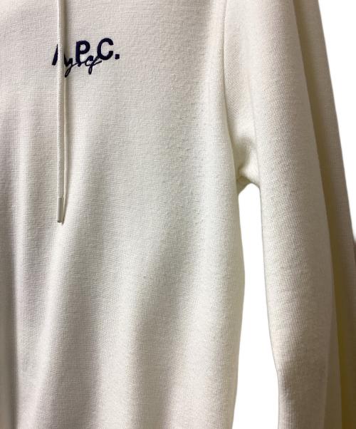A.P.C. GOLF（アーペーセーゴルフ）A.P.C. GOLF (アーペーセーゴルフ) ゴルフ ニットパーカー ホワイト サイズ:Mの古着・服飾アイテム