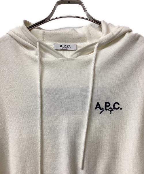 A.P.C. GOLF（アーペーセーゴルフ）A.P.C. GOLF (アーペーセーゴルフ) ゴルフ ニットパーカー ホワイト サイズ:Mの古着・服飾アイテム