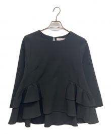 maison de Dolce.（メゾンドドルチェ）の古着「オケージョンペプラムブラウス」｜ブラック