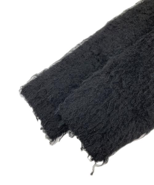 Whim Gazette（ウィムガゼット）Whim Gazette (ウィムガゼット) ミックスヤーンクルーネックニットプルオーバー ブラック サイズ:Fの古着・服飾アイテム