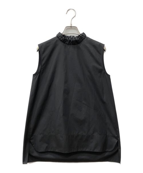 LOHEN（ローヘン）LOHEN (ローヘン) ギャザースタンドカラーブラウス ブラック サイズ:FREE 未使用品の古着・服飾アイテム