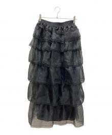 GALLARDA GALANTE（ガリャルダガランテ）の古着「オーガンジーティアードスカート」｜ブラック