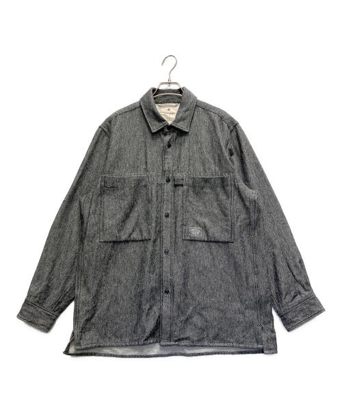 Snow peak（スノーピーク）Snow peak (スノーピーク) Camping Flannel Utility Shirt グレー サイズ:Lの古着・服飾アイテム