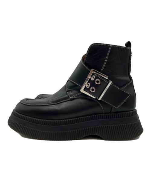 GANNI（ガニー）Ganni (ガニー) Creepers Monk Strap Boot ブラック サイズ:40の古着・服飾アイテム