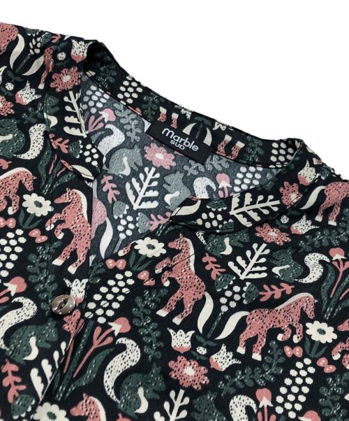 Marble SUD（マーブルシュッド）Marble SUD (マーブルシュッド) gobelin pt スキッパーシャツOP ブラック サイズ:表記なしの古着・服飾アイテム