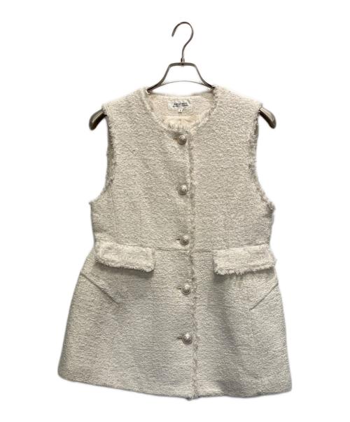 ARPEGE STORY（アルページュストーリー）ARPEGE STORY (アルページュストーリー) ツイードベスト ホワイト サイズ:2の古着・服飾アイテム