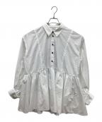 CADUNEカデュネ）の古着「ボウ付きシャツチュニック」｜ホワイト