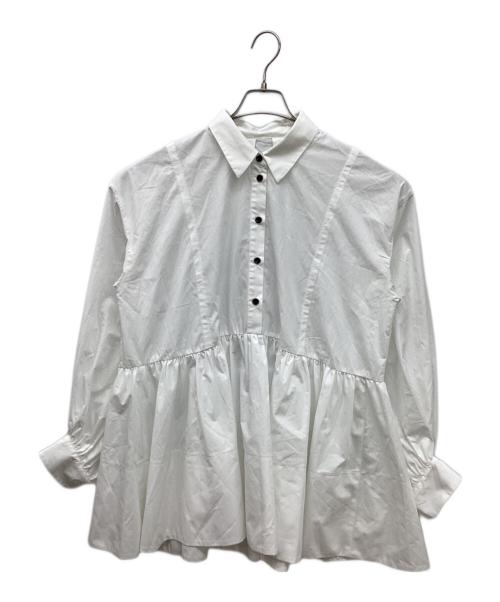 CADUNE（カデュネ）CADUNE (カデュネ) ボウ付きシャツチュニック ホワイト サイズ:38の古着・服飾アイテム