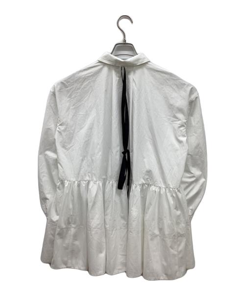 CADUNE（カデュネ）CADUNE (カデュネ) ボウ付きシャツチュニック ホワイト サイズ:38の古着・服飾アイテム
