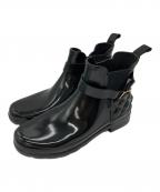 HUNTERハンター）の古着「REFINED GLOSS QUILT CHELSEA　リファインドグロスキルテッドチェルシー」｜ブラック