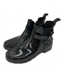 HUNTER（ハンター）の古着「REFINED GLOSS QUILT CHELSEA　リファインドグロスキルテッドチェルシー」｜ブラック