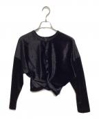 tricot COMME des GARCONSトリココムデギャルソン）の古着「ベロアカーディガン」｜ブラック