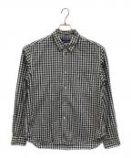 COMME des GARCONS HOMMEコムデギャルソン オム）の古着「ギンガムチェックシャツ」｜ブラック×ホワイト