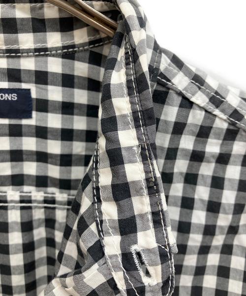 COMME des GARCONS HOMME（コムデギャルソン オム）COMME des GARCONS HOMME (コムデギャルソン オム) ギンガムチェックシャツ ブラック×ホワイト サイズ:Lの古着・服飾アイテム