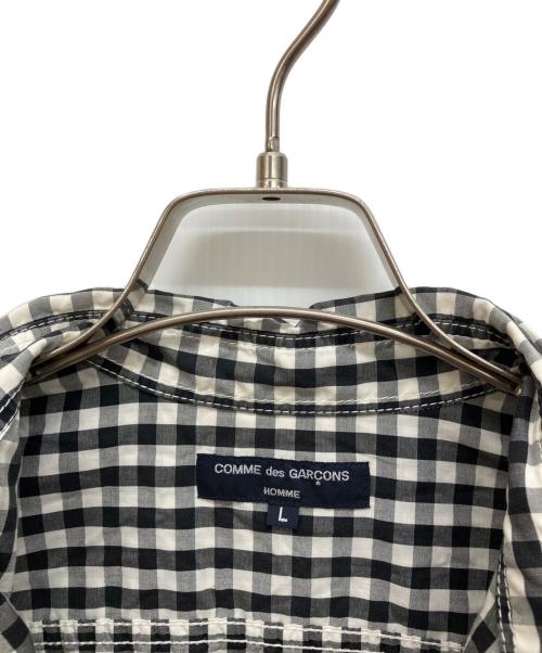 COMME des GARCONS HOMME（コムデギャルソン オム）COMME des GARCONS HOMME (コムデギャルソン オム) ギンガムチェックシャツ ブラック×ホワイト サイズ:Lの古着・服飾アイテム
