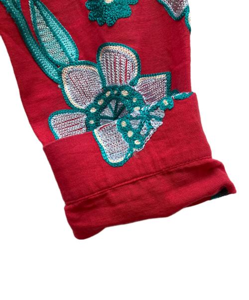 GRACE CONTINENTAL（グレースコンチネンタル）GRACE CONTINENTAL (（グレースコンチネンタル) フラワー刺繍シャツワンピース レッド サイズ:38の古着・服飾アイテム