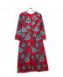 GRACE CONTINENTAL（（グレースコンチネンタル）の古着「フラワー刺繍シャツワンピース」｜レッド