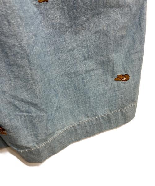 POLO RALPH LAUREN（ポロ・ラルフローレン）POLO RALPH LAUREN (ポロ・ラルフローレン) 刺繍デニムハーフパンツ インディゴ サイズ:38 未使用品の古着・服飾アイテム