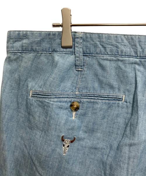 POLO RALPH LAUREN（ポロ・ラルフローレン）POLO RALPH LAUREN (ポロ・ラルフローレン) 刺繍デニムハーフパンツ インディゴ サイズ:38 未使用品の古着・服飾アイテム