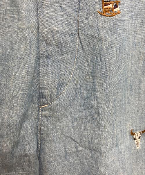 POLO RALPH LAUREN（ポロ・ラルフローレン）POLO RALPH LAUREN (ポロ・ラルフローレン) 刺繍デニムハーフパンツ インディゴ サイズ:38 未使用品の古着・服飾アイテム