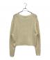 NKNIT (ンニット) deep V cable KNIT アイボリー：8000円