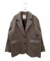 CLANE（クラネ）の古着「MIX SHAGGY OVER TAILORED JACKET」｜ブラウン