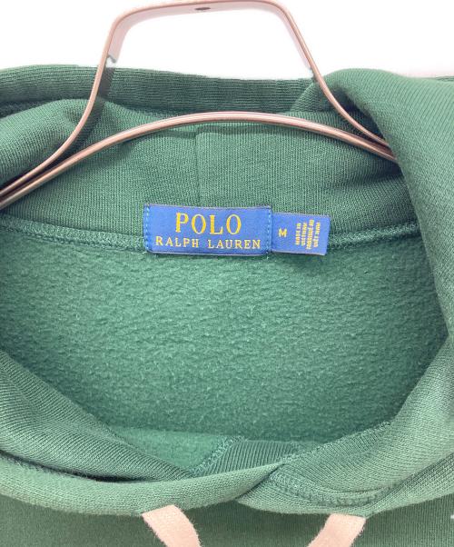 POLO RALPH LAUREN（ポロ・ラルフローレン）POLO RALPH LAUREN (ポロ・ラルフローレン) プルオーバーパーカー　ビッグロゴフーディ グリーン サイズ:Mの古着・服飾アイテム