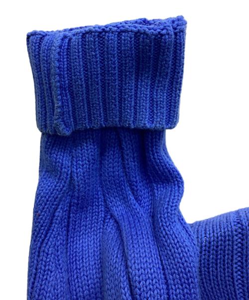 POLO RALPH LAUREN（ポロ・ラルフローレン）POLO RALPH LAUREN (ポロ・ラルフローレン) ロールネックケーブルニット ブルー サイズ:Mの古着・服飾アイテム