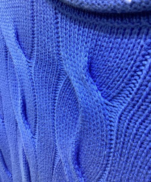 POLO RALPH LAUREN（ポロ・ラルフローレン）POLO RALPH LAUREN (ポロ・ラルフローレン) ロールネックケーブルニット ブルー サイズ:Mの古着・服飾アイテム
