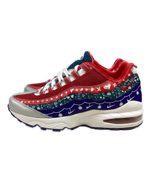 NIKE（ナイキ）NIKE (ナイキ) Air Max 95 Christmas Sweater レッド×ブルー サイズ:25の古着・服飾アイテム