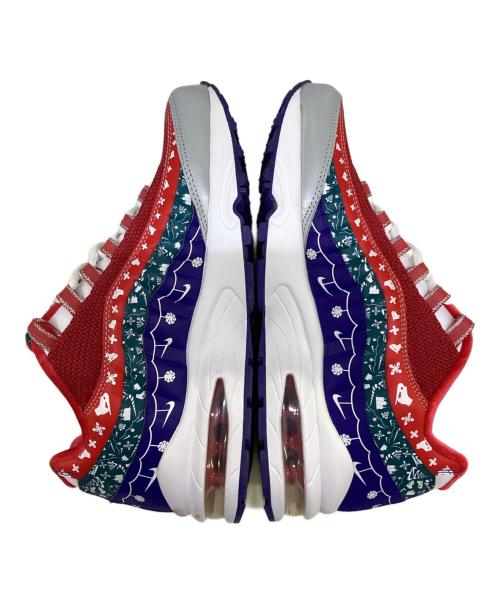 NIKE（ナイキ）NIKE (ナイキ) Air Max 95 Christmas Sweater レッド×ブルー サイズ:25の古着・服飾アイテム