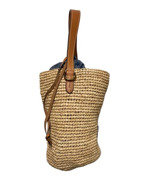 POLO RALPH LAUREN（ポロ・ラルフローレン）POLO RALPH LAUREN (ポロ・ラルフローレン) カゴバッグ ベージュの古着・服飾アイテム