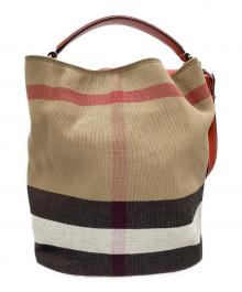 BURBERRY（バーバリー）の古着「2WAYショルダーバッグ」｜ブラウン×レッド