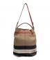 BURBERRY (バーバリー) 2WAYショルダーバッグ ブラウン×レッド：30000円