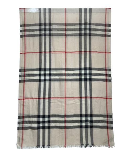 BURBERRY（バーバリー）BURBERRY (バーバリー) ジャイアントチェックスカーフ ベージュの古着・服飾アイテム