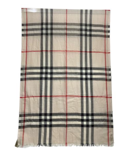 BURBERRY（バーバリー）BURBERRY (バーバリー) ジャイアントチェックスカーフ ベージュの古着・服飾アイテム