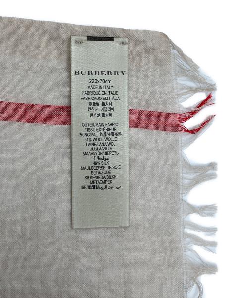 BURBERRY（バーバリー）BURBERRY (バーバリー) ジャイアントチェックスカーフ ベージュの古着・服飾アイテム