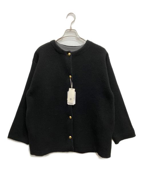 mylanka（ミランカ）mylanka (ミランカ) Wフェイスカーディガン ブラック サイズ:38 未使用品の古着・服飾アイテム