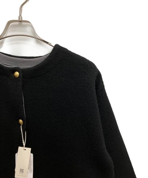 mylanka（ミランカ）mylanka (ミランカ) Wフェイスカーディガン ブラック サイズ:38 未使用品の古着・服飾アイテム