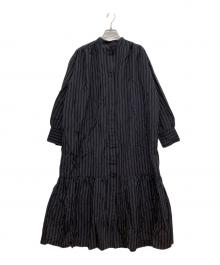 JOURNAL STANDARD（ジャーナルスタンダード）の古着「デシンマキシティアードワンピース」｜ブラック