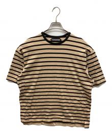 AUBERGE（オーベルジュ）の古着「ボーダーTシャツ」｜ブラウン×ブラック