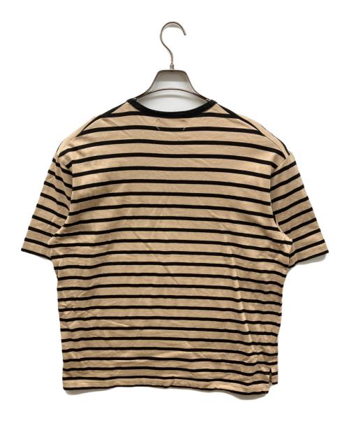 AUBERGE（オーベルジュ）AUBERGE (オーベルジュ) ボーダーTシャツ ブラウン×ブラック サイズ:44の古着・服飾アイテム