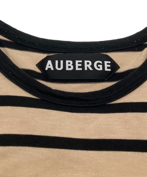 AUBERGE（オーベルジュ）AUBERGE (オーベルジュ) ボーダーTシャツ ブラウン×ブラック サイズ:44の古着・服飾アイテム