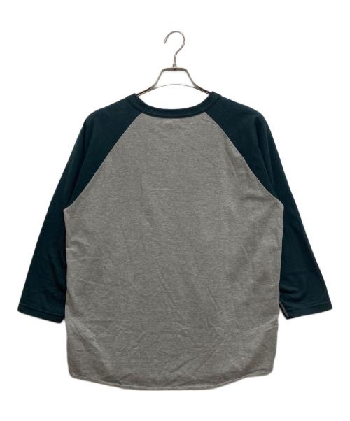 DESCENDANT（ディセンダント）DESCENDANT (ディセンダント) ラグランカットソー グレー×ダークグリーン サイズ:2の古着・服飾アイテム