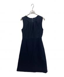 FOXEY（フォクシー）の古着「切替ノースリーブワンピース」｜ネイビー