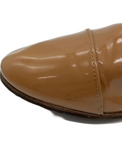 MIU MIU（ミュウミュウ）MIU MIU (ミュウミュウ) ストレートチップシューズ ラインストーン ドレスシューズ ブラウン サイズ:38 1/2の古着・服飾アイテム