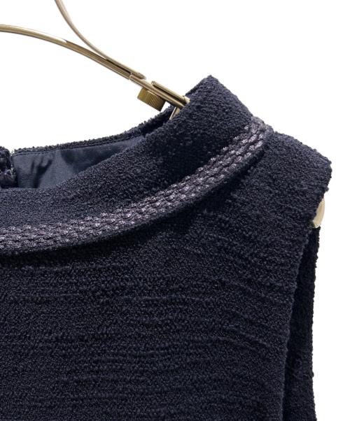 GUCCI（グッチ）GUCCI (グッチ) ノースリーブワンピース ネイビー サイズ:46の古着・服飾アイテム