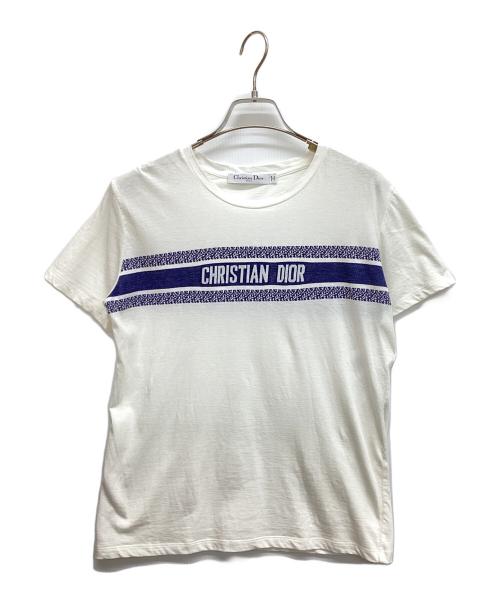 Christian Dior（クリスチャン ディオール）Christian Dior (クリスチャン ディオール) シグネチャーロゴTシャツ ホワイト サイズ:Mの古着・服飾アイテム